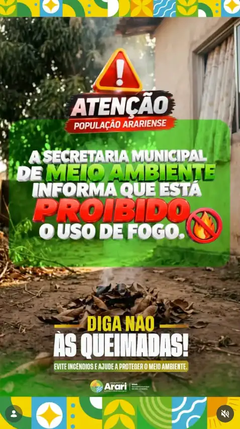 ATENÇÃO, POPULAÇÃO ARARIENSE!