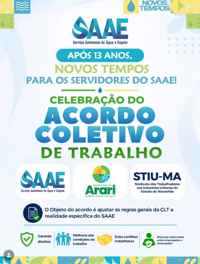 Após 13 anos, novos tempos para os servidores do SAAE!
