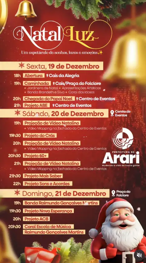Natal Luz de Arari 🎄 ✨ Um espetáculo de sonhos, luzes e emoções