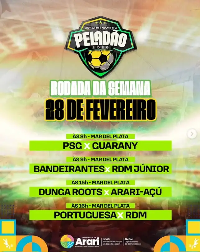 Vem aí mais emoção no 39º Campeonato Peladão 2026!