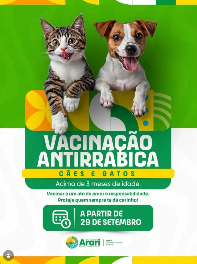 VACINAÇÃO ANTIRRÁBICA!