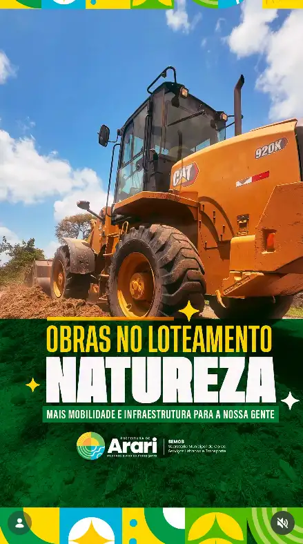 AS OBRAS ESTÃO COMEÇANDO NO LOTEAMENTO NATUREZA!