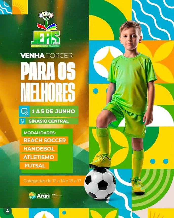 ALÔ, ARARI! Vem aí os JOGOS ESCOLARES ARARIENSES 2026 — JEAS!
