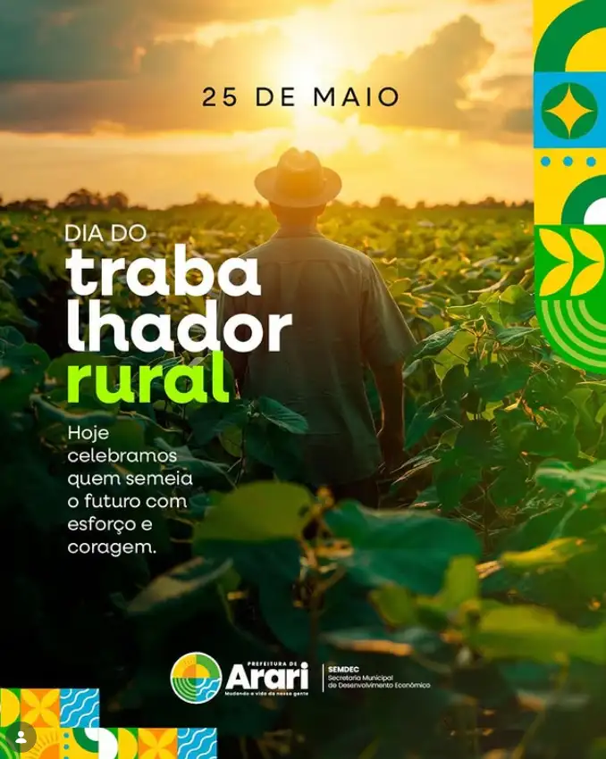 oje é dia de reconhecer quem faz a terra produzir vida.