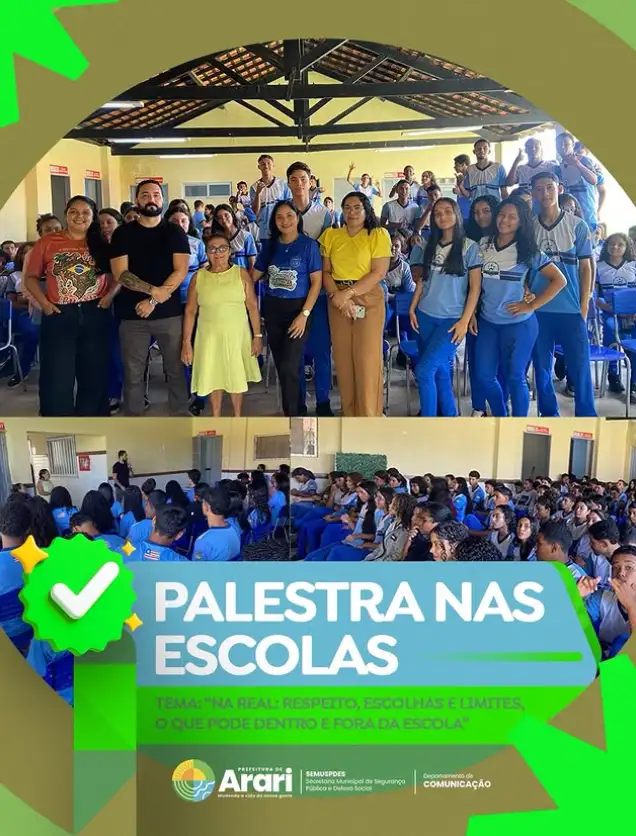 A Prefeitura de Arari, por meio da Secretaria de Segurança Pública e Defesa Social, participou de palestra educativa na