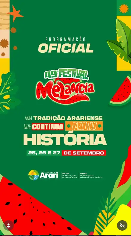 A PROGRAMAÇÃO OFICIAL ESTÁ NA ÁREA!